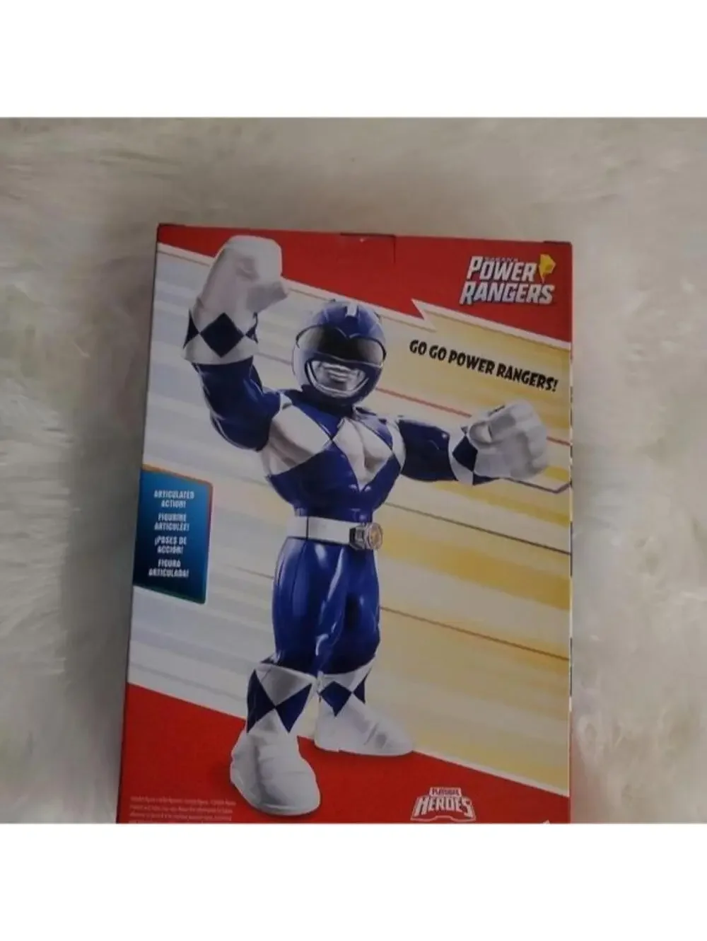 #39 New Playskool Heroes Mega Mighties Blue Ranger 10” Figure